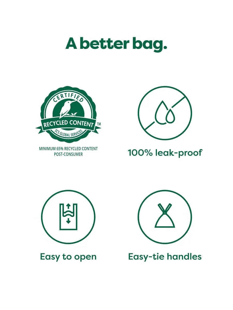 earth rated Easy-Tie Handle Poop Bags Lavender - 120 Bags - The Pet Source