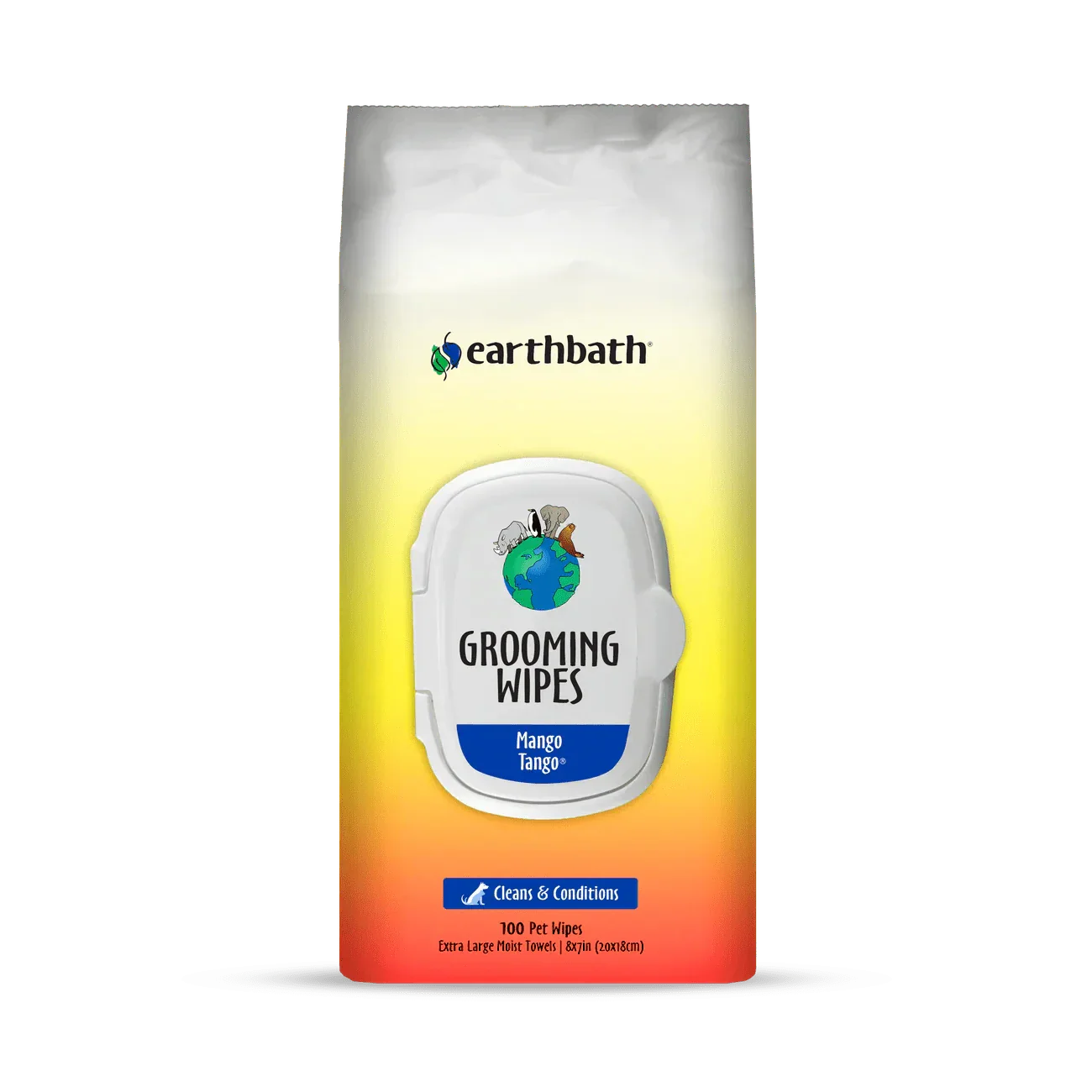 earthbath Grooming Wipes - Mango Tango - 100 Wipes - The Pet Source