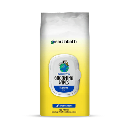 earthbath Hypoallergenic Grooming Wipes - 100 Wipes - The Pet Source
