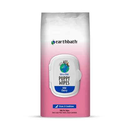 earthbath Puppy Wipes - 100 Wipes - The Pet Source