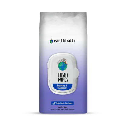 earthbath Tushy Wipes - 100 Wipes - The Pet Source