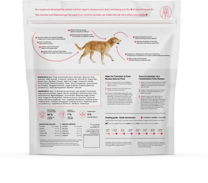 Faim Museau Beef & Apple Raw Frozen Dog Food - 6lb