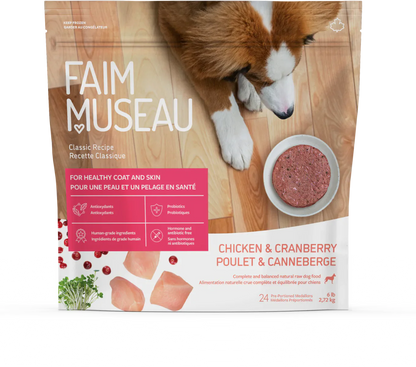 Faim Museau Chicken & Cranberry Raw Frozen Dog Food - 6lb