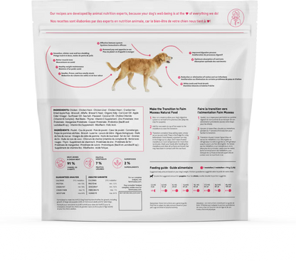 Faim Museau Chicken & Cranberry Raw Frozen Dog Food - 6lb