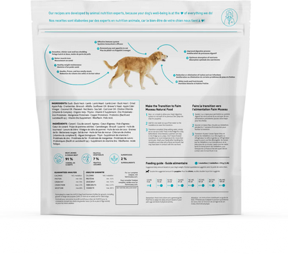 Faim Museau Duck & Lamb Raw Frozen Dog Food - 6lb