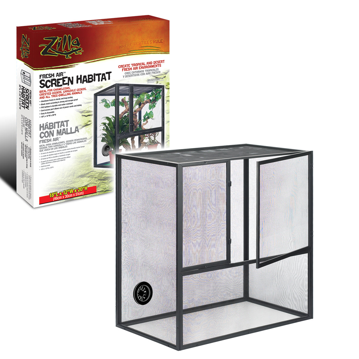 Zilla Fresh Air Screen Habitat - 18 x 12 x 20