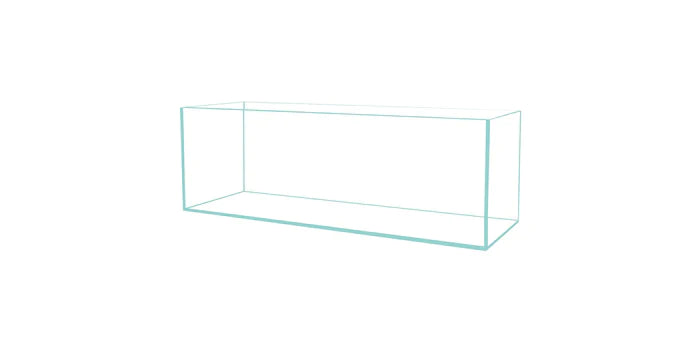 6 Gallon Long 45° Degree Low Iron Ultra Clear Bookshelf Aquarium 5mm Glass