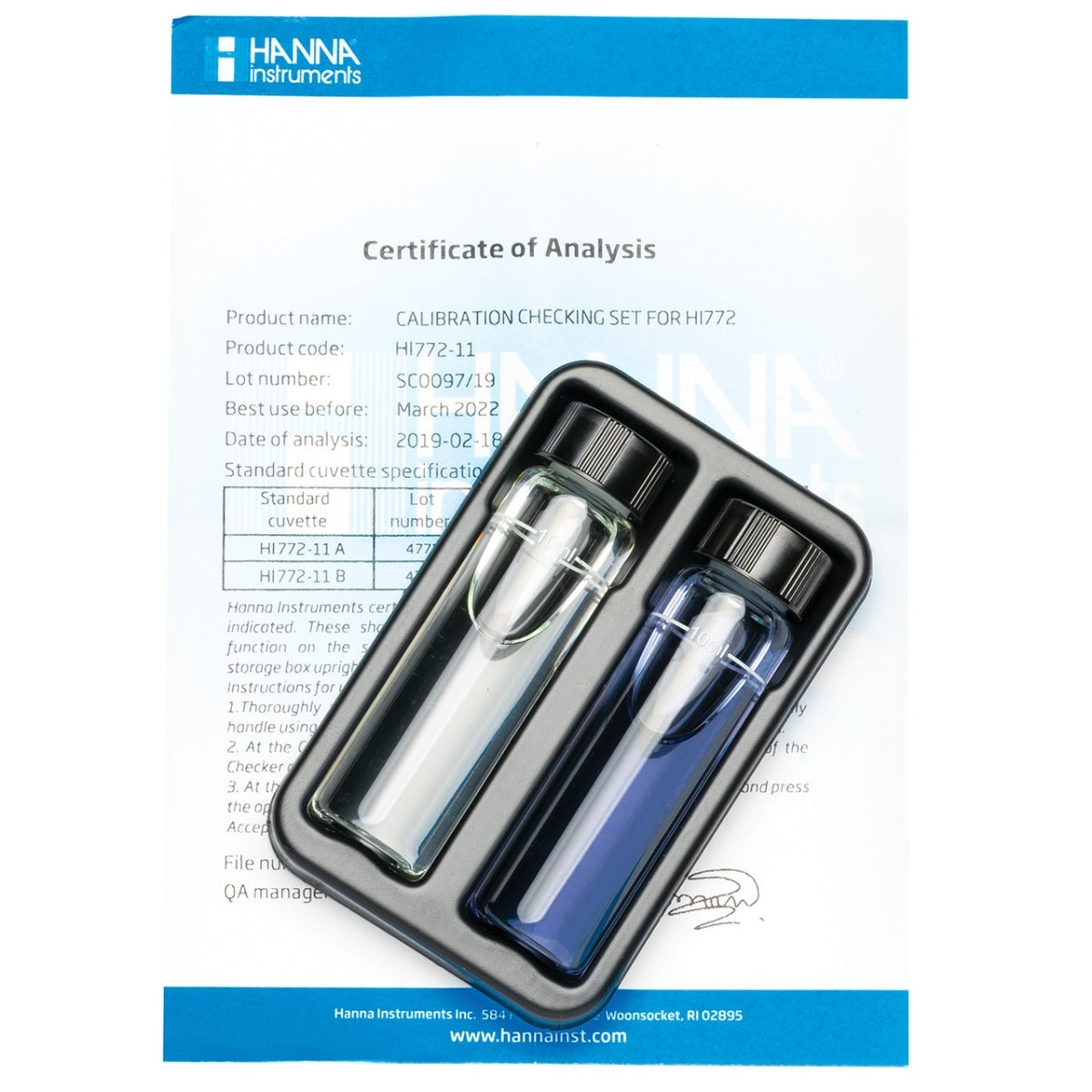 Hanna Marine Alkalinity Checker® HC Calibration Check Set HI755-11