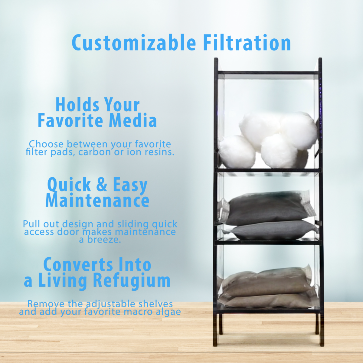 Innovative Marine Fusion Pro 2 - 40 AIO Aquarium w/ APS Stand - Black