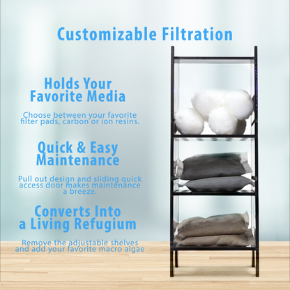 Innovative Marine Fusion Pro 2 - 40 AIO Aquarium w/ APS Stand - Black