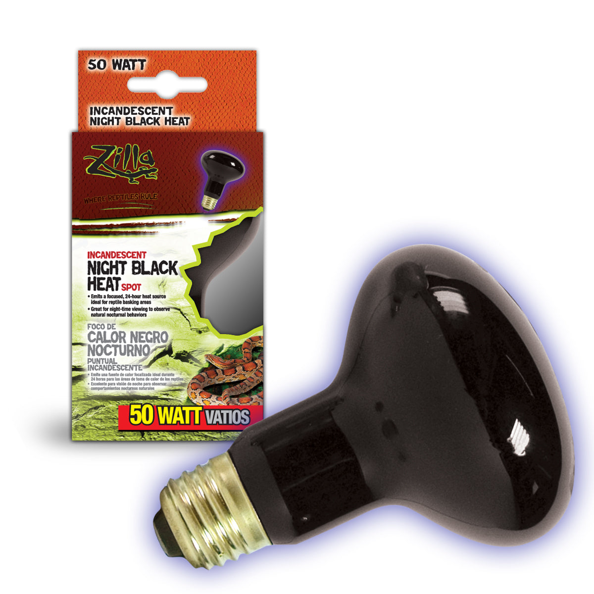 Zilla Night Black Incandescent Heat Spot Bulb - 50 W