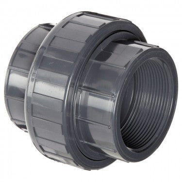 PVC Union Fitting Threaded Grey - 1 1/4 Inch