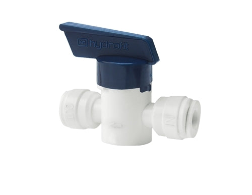 RO Inline Ball Valve 3/8 Inch tube x 1/4 Inch tube