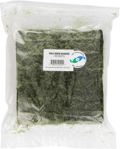 Two Little Fishies SeaVeggies Green Seaweed Bulk - 100 Sheets