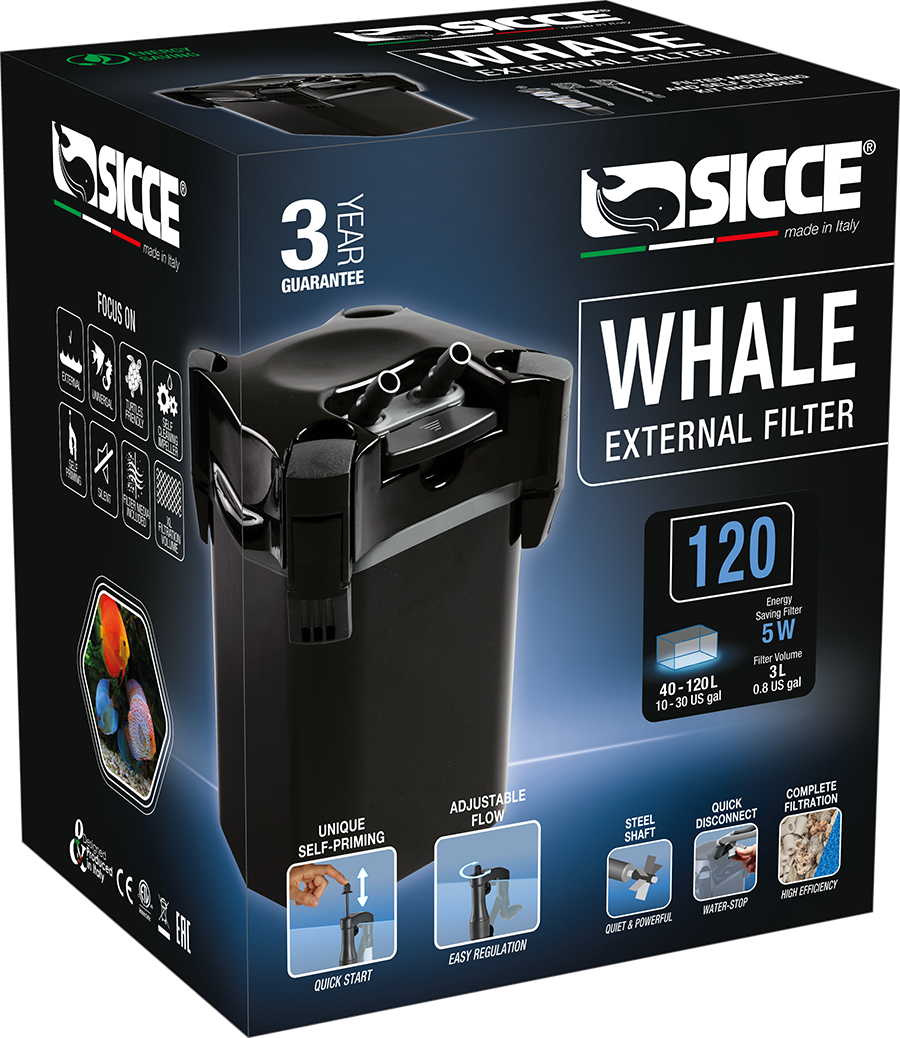 Sicce WHALE 120 Canister Filter - 140gph