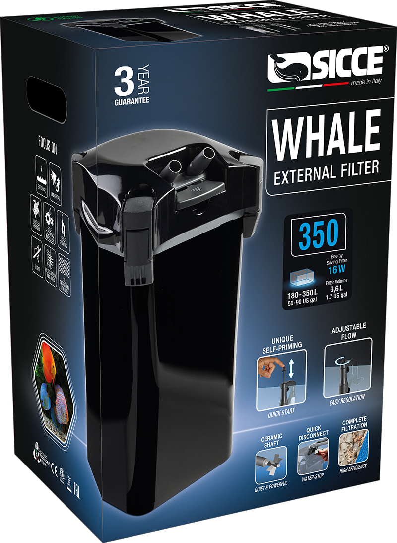 Sicce WHALE 350 Canister Filter - 330gph