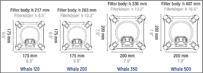 Sicce WHALE 350 Canister Filter - 330gph