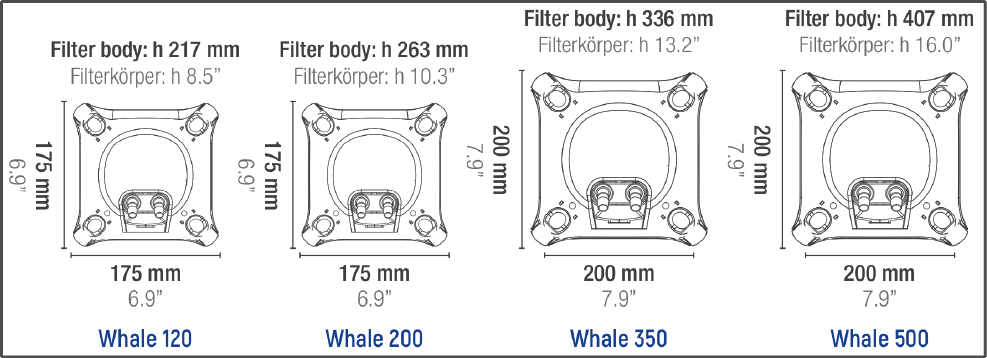 Sicce WHALE 350 Canister Filter - 330gph