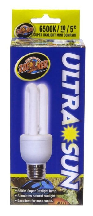 Zoo Med 6,500K Ultra Sun Mini Compact Fluorescent Lamp- 10W